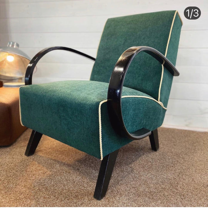 Vintage  Czech Jindrich Halabala  Chairs  set #3345