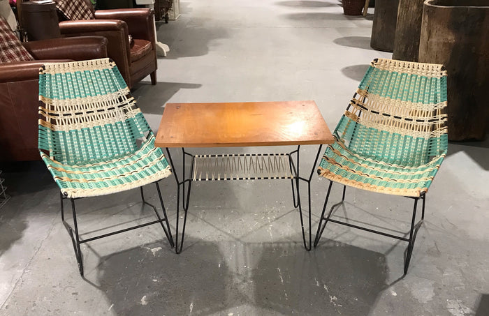 Mid Century "String" Patio Setting #4321
