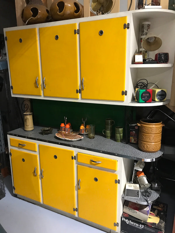 Vintage industrial European kitchen cabinet #1945