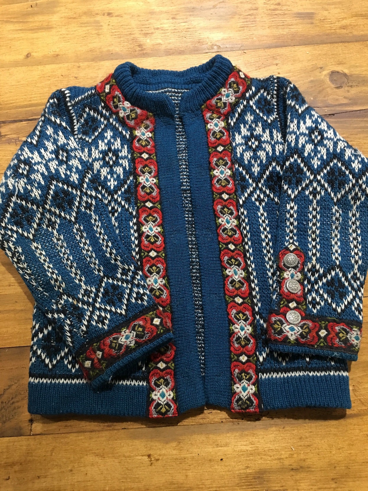 Kids Vintage Tyrolian Knitted Cardigan  #C010 FREE AUS POSTAGE
