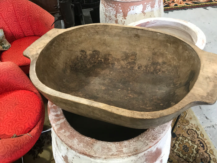 Vintage European wooden dough bowl  #2260