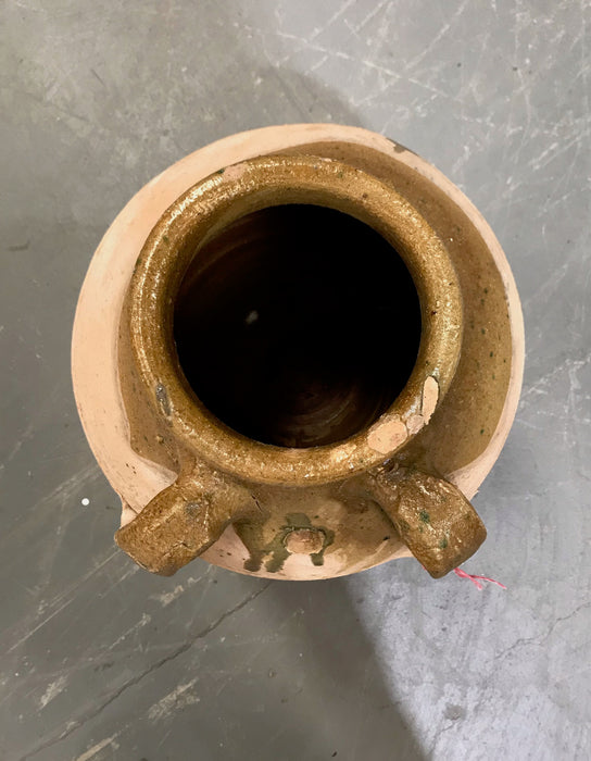 Vintage Turkish Terracotta Glazed  Pot #3294