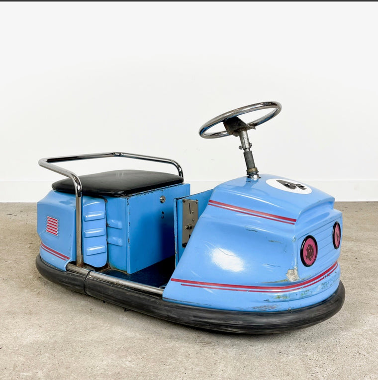 Vintage Belgian Kids bumper car 1960-70s #3319 blue car