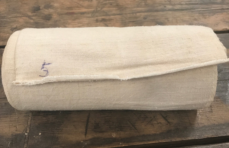 Vintage French Linen rolls old never used 1950s  #2118 5meters