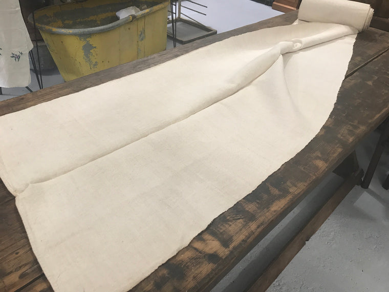 Vintage French Linen rolls old never used 1950s  #2120 9meters