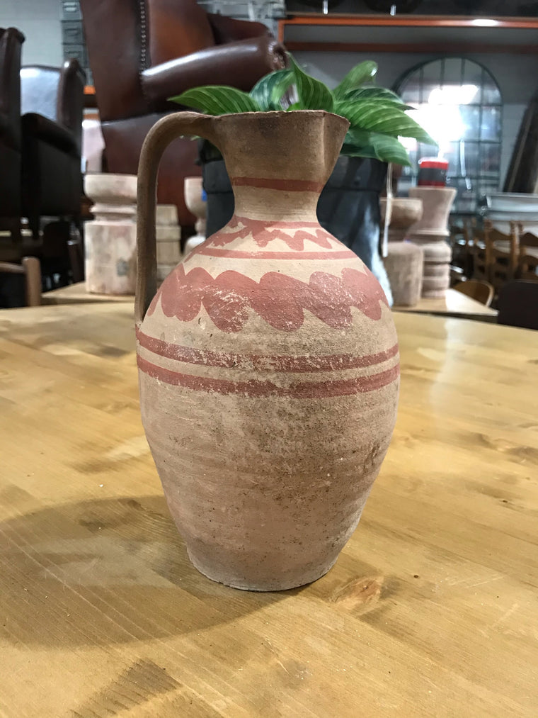 Hungarian Gypsy Terracotta Vessle/ Jug  #3347