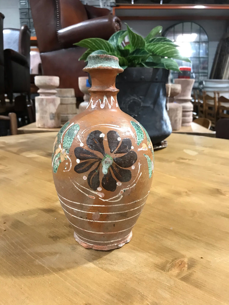 Hungarian Gypsy Terracotta Vessle/ Jug  #3348