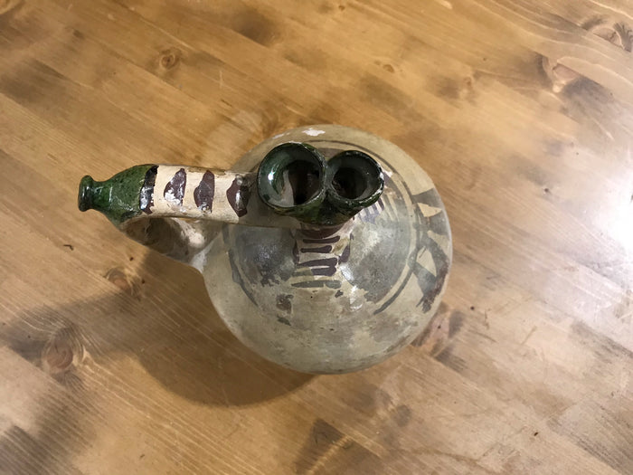 Hungarian Gypsy Terracotta Vessle/ Jug  #3349