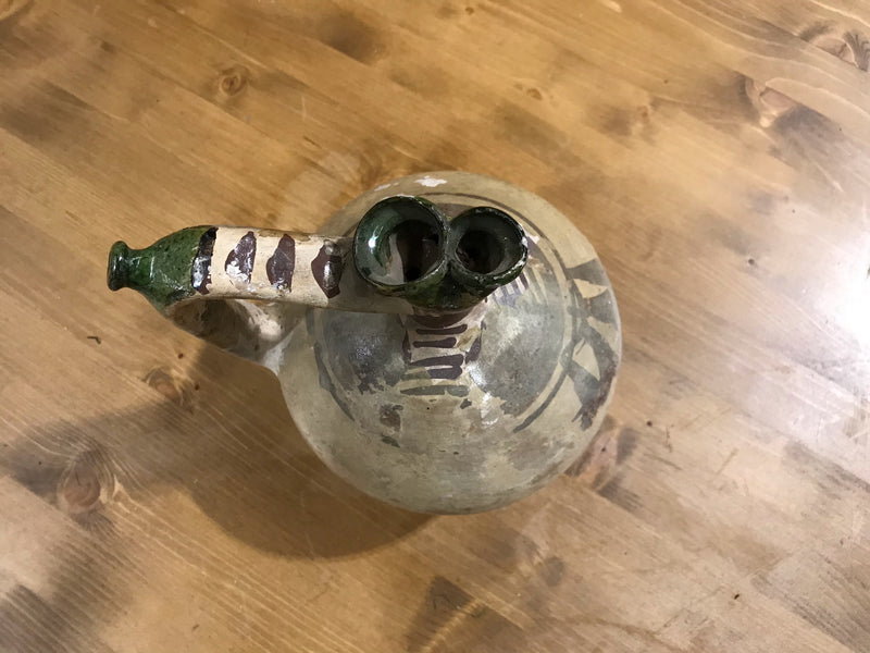 Hungarian Gypsy Terracotta Vessle/ Jug  #3349