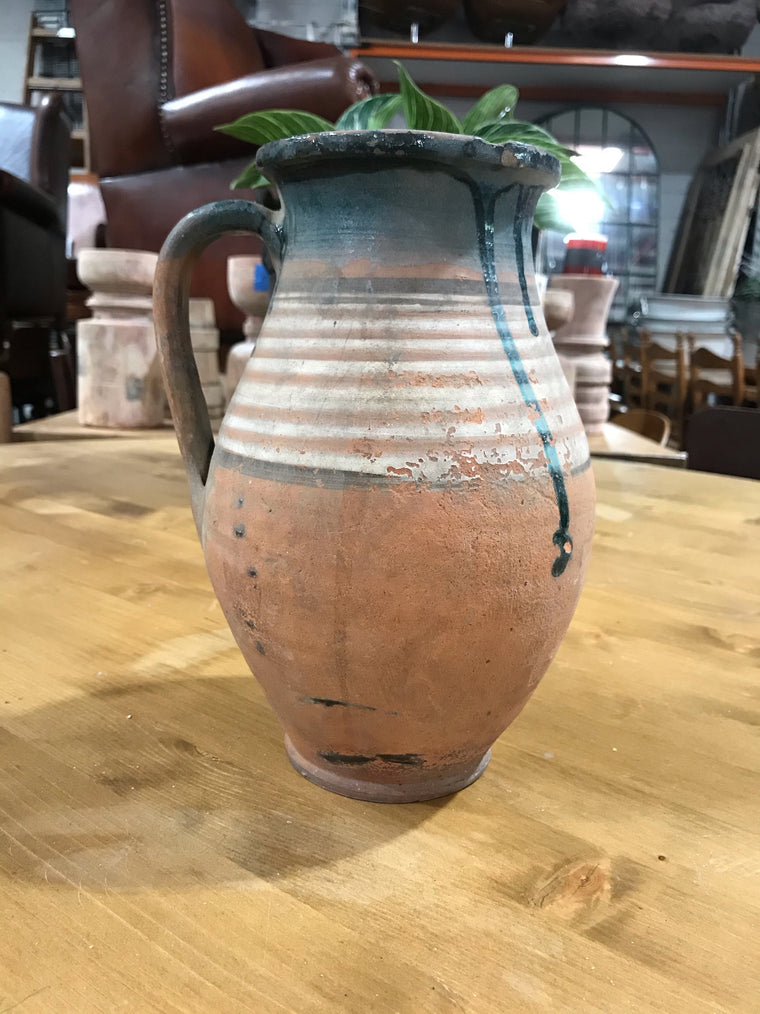 Hungarian Gypsy Terracotta Vessle/ Jug  #3352