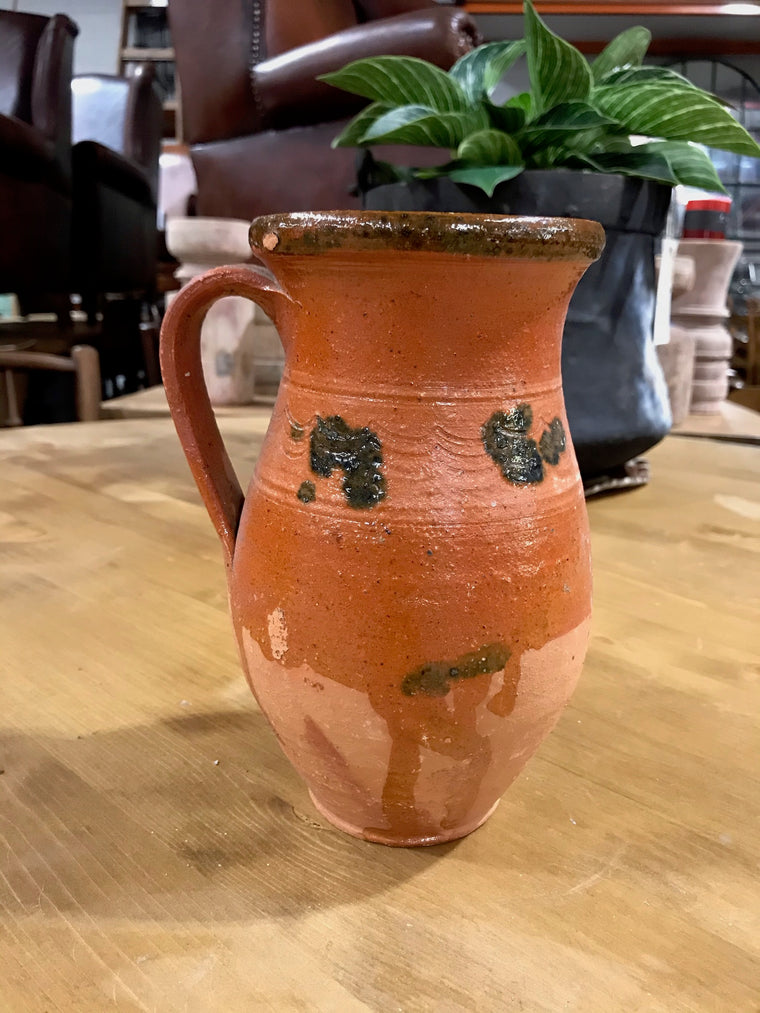 Hungarian Gypsy Terracotta Vessle/ Jug  #3354