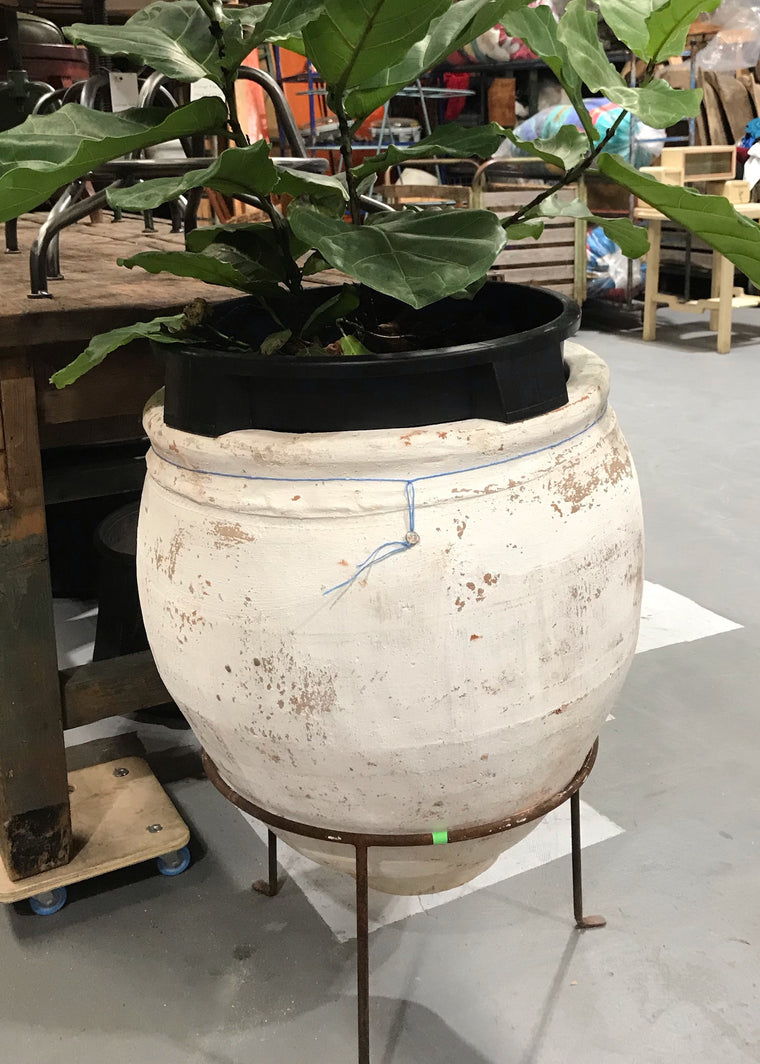 Vintage Turkish Terracotta  Big Mouth Pot #3367