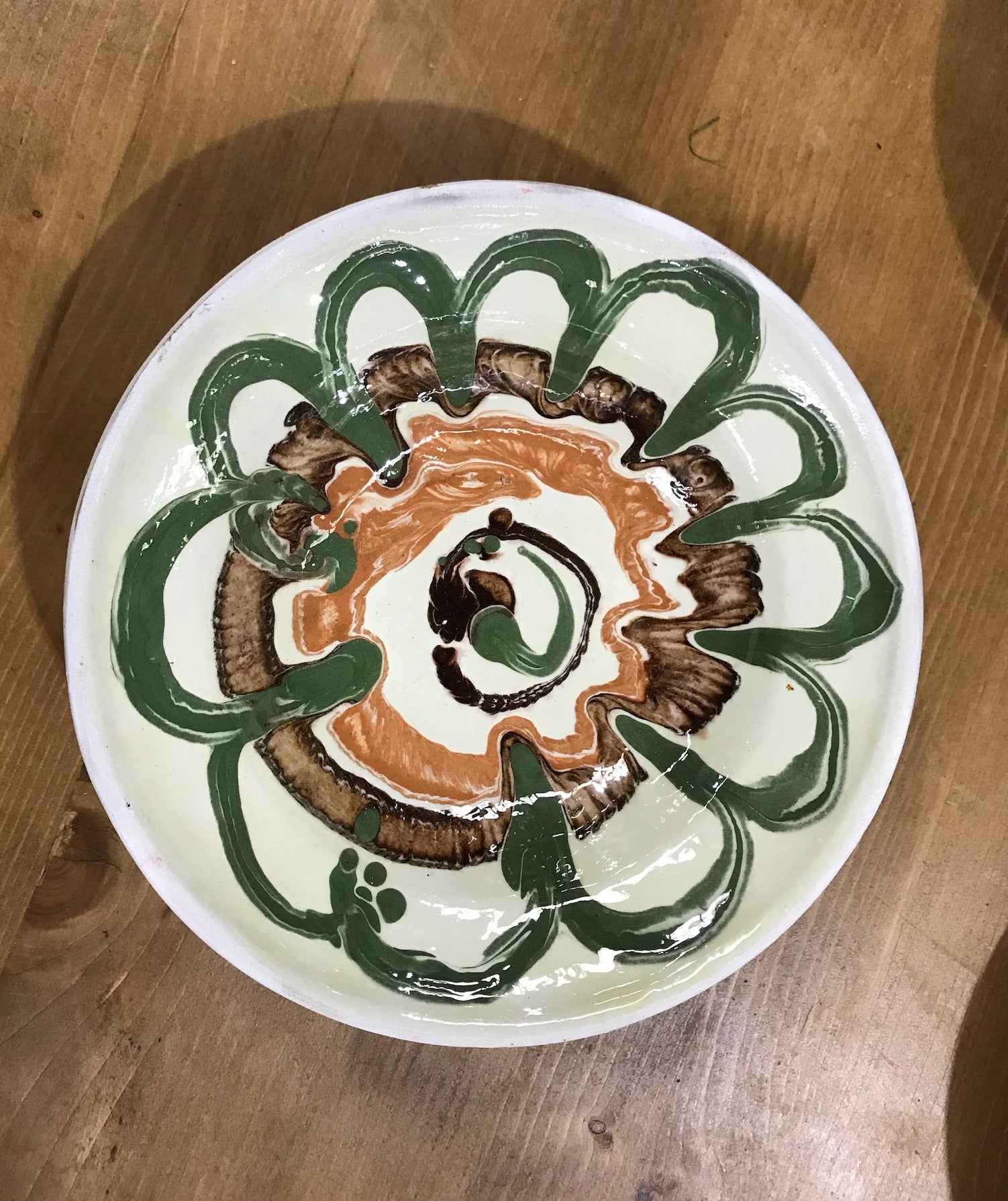 Old  Hungarian Terracotta Bowl #3374/7