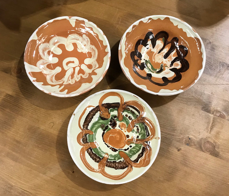 Old  Hungarian Terracotta Bowl #3375/3