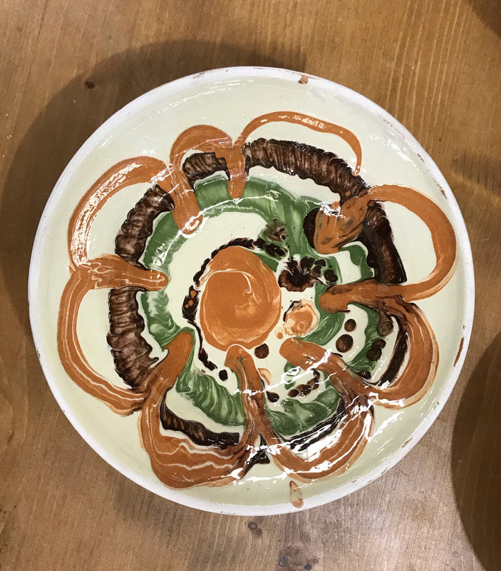 Old  Hungarian Terracotta Bowl #3375/3