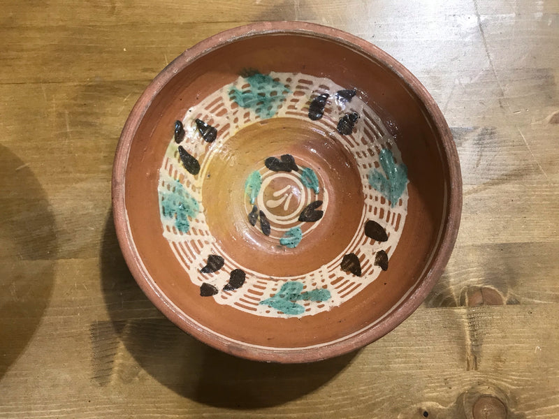 Old  Hungarian Terracotta Bowl #3378/2