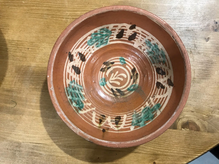 Old  Hungarian Terracotta Bowl #3378/4