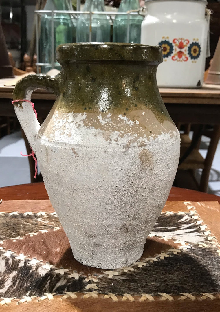 Vintage Glazed  Turkish Terracotta  Pot #3386