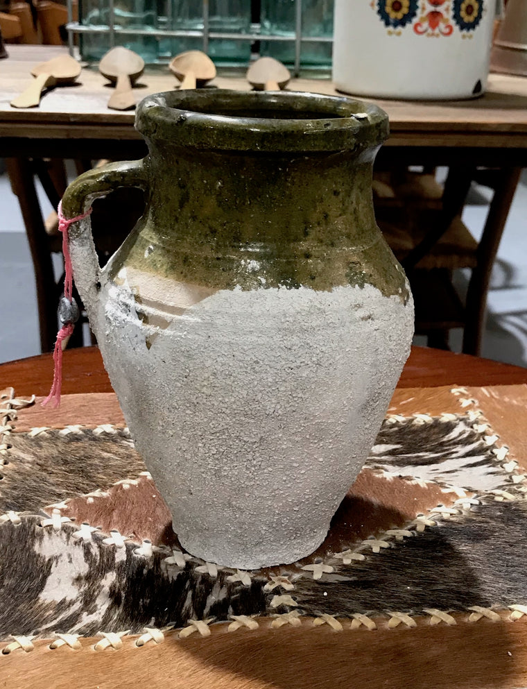 Vintage Glazed  Turkish Terracotta  Pot #3388