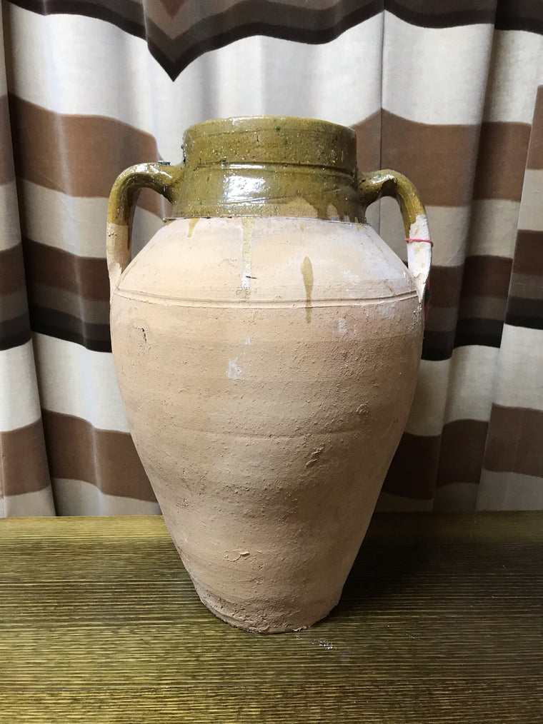 Vintage Glazed Turkish Terracotta  Pot #3397