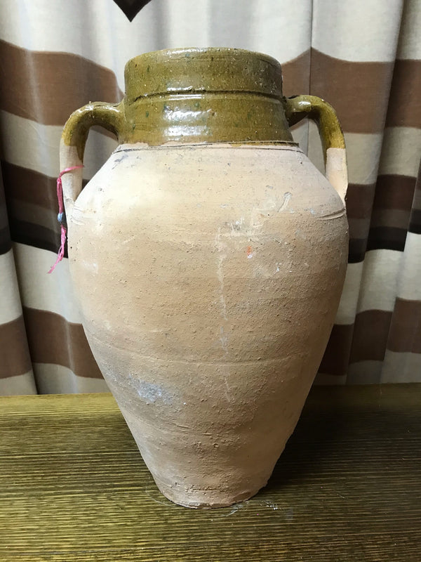 Vintage Glazed Turkish Terracotta  Pot #3397