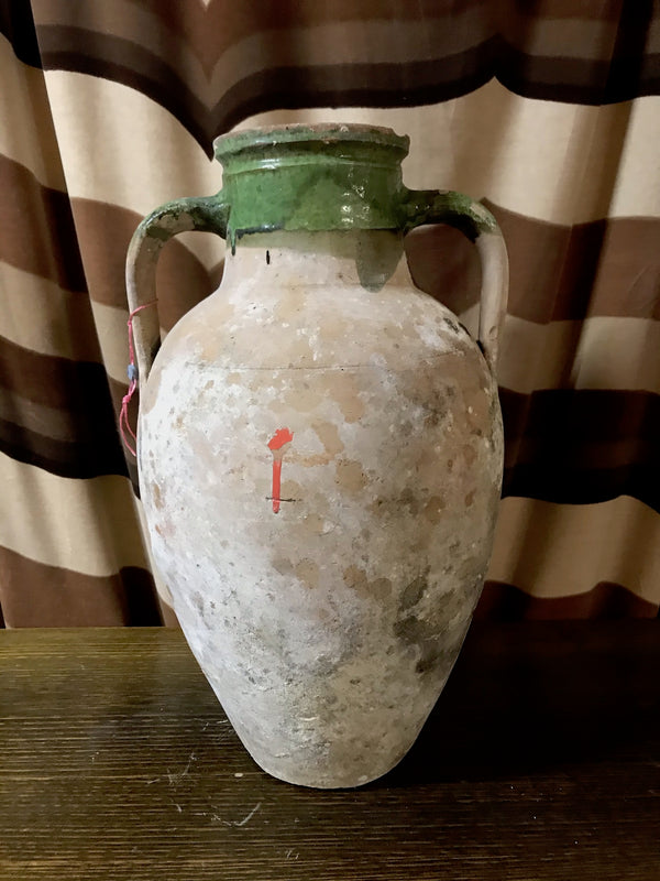 Vintage Glazed Turkish Terracotta  Pot #3399
