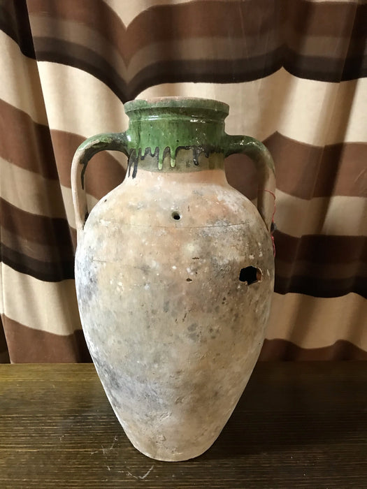 Vintage Glazed Turkish Terracotta  Pot #3399
