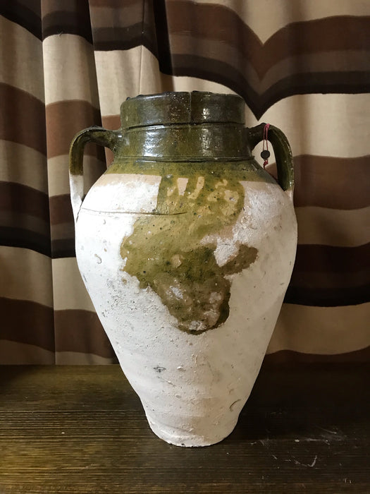 Vintage Glazed Turkish Terracotta  Pot #3400