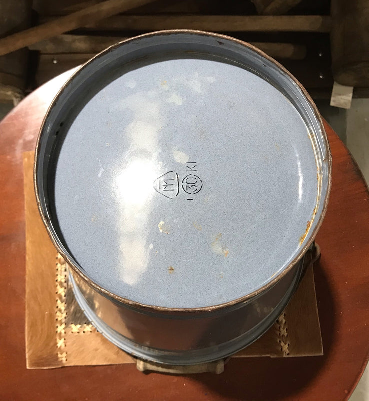 Vintage  European Enamel Water Bucket  #3403