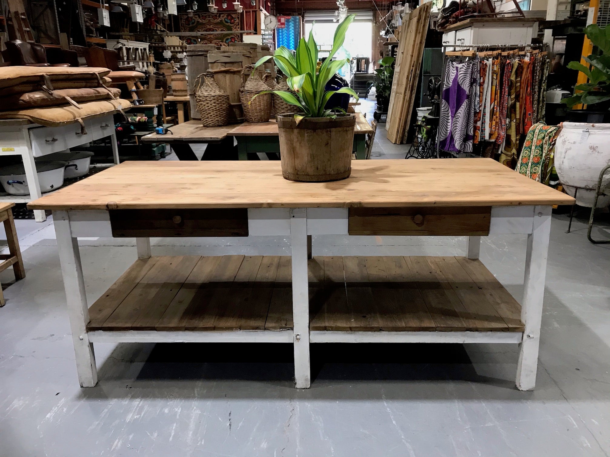 Vintage European Farmhouse  Table / Island  #3413 BYRON