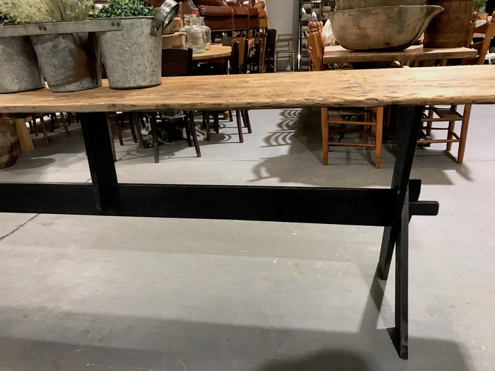 Vintage European Rustic Tressle  Table   #3419/2 Byron ON HOLD