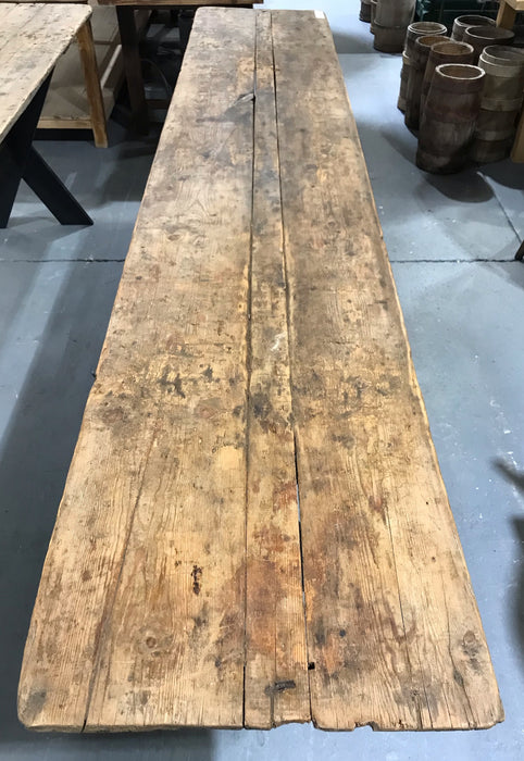 Vintage European Rustic Tressle  Table   #3419/2 Byron ON HOLD