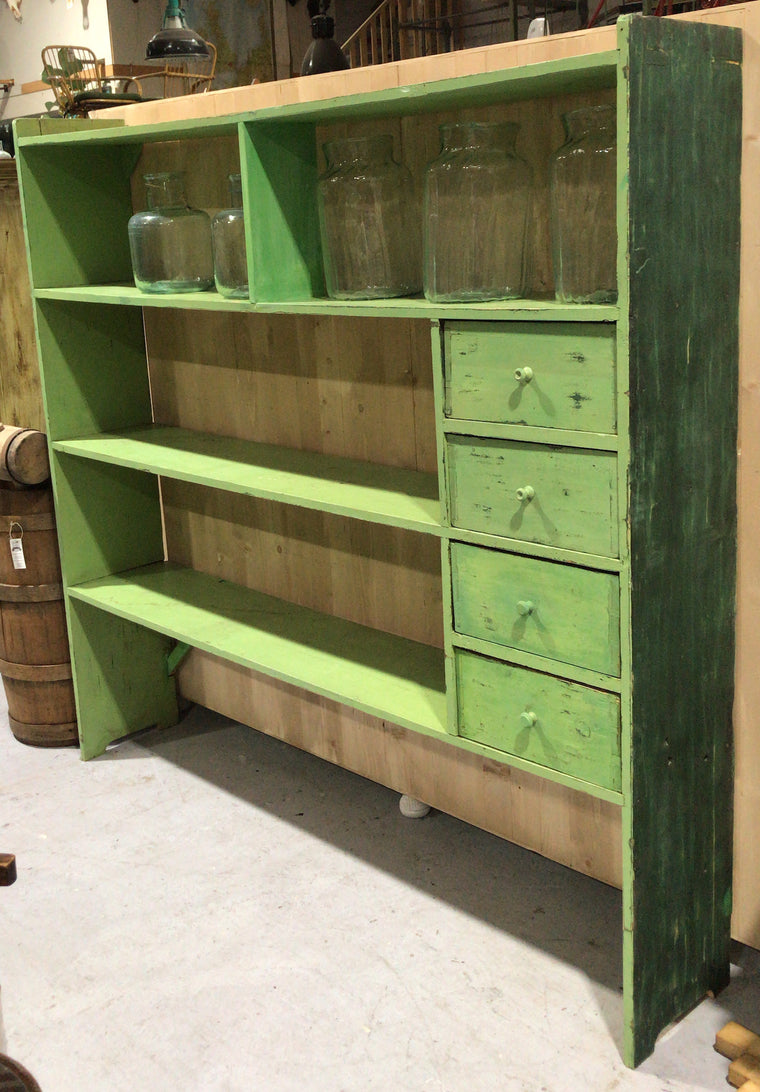 Vintage European wooden Shelf / Bookcase  #2582