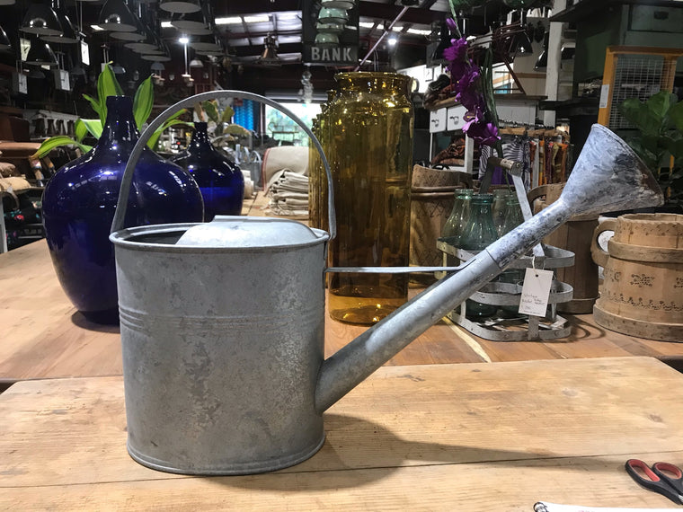 Vintage European  Galvenized Watering Cans #3422/ 1