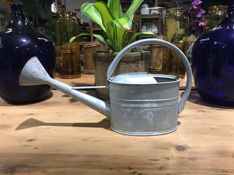 Vintage European  Galvenized Watering Cans #3422/ 3