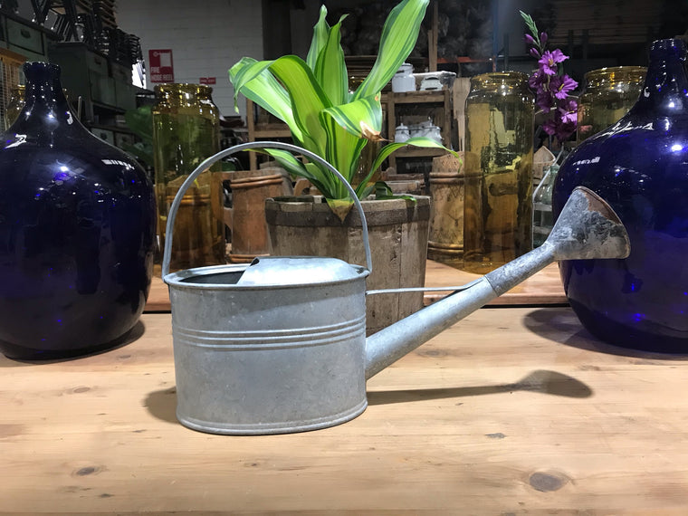 Vintage European  Galvenized Watering Cans #3422/ 4
