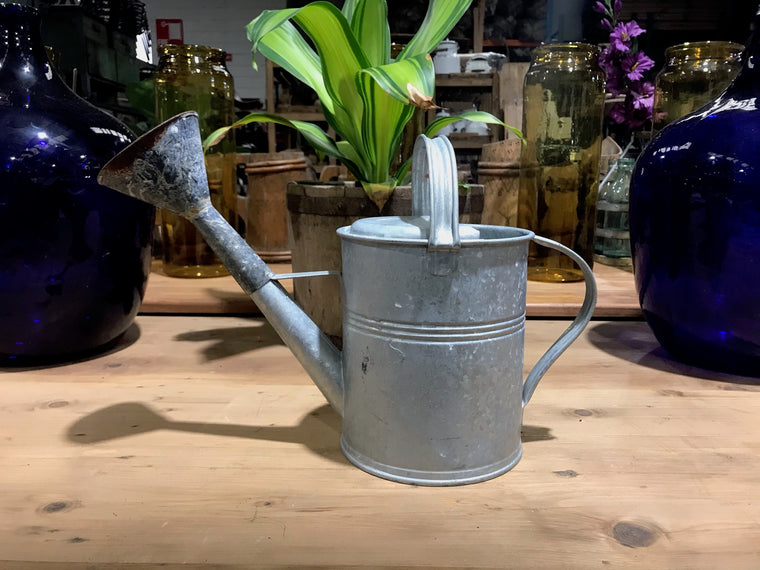 Vintage European  Galvenized Watering Cans #3422/ 6