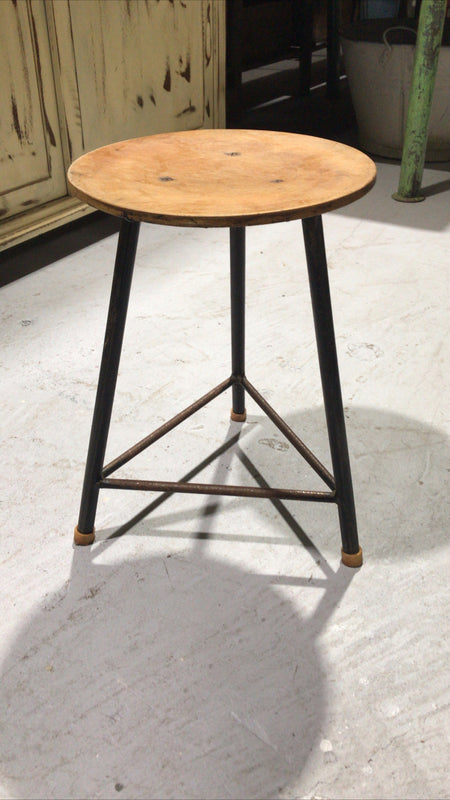 Vintage industrial Dutch hospital stool udjustable highet  #2584