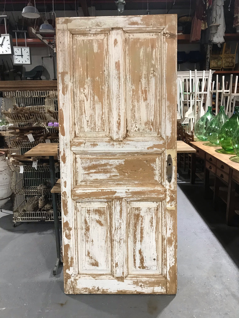 Vintage European Wooden House Door #3433/ 1