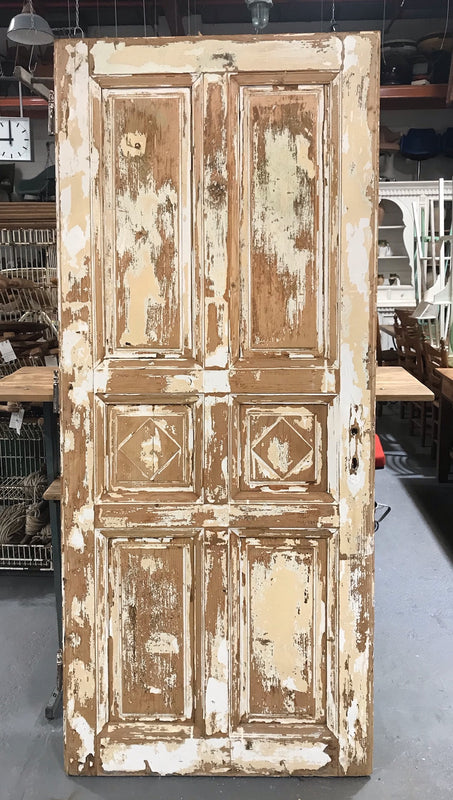 Vintage European Wooden House Door #3433/ 2