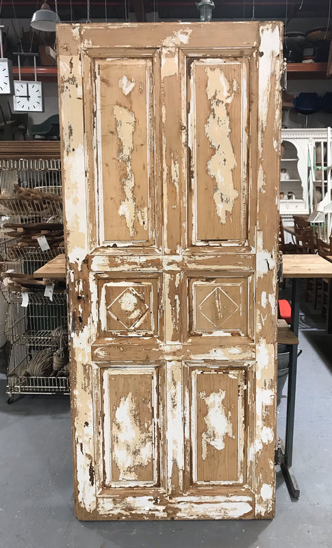 Vintage European Wooden House Door #3433/ 2