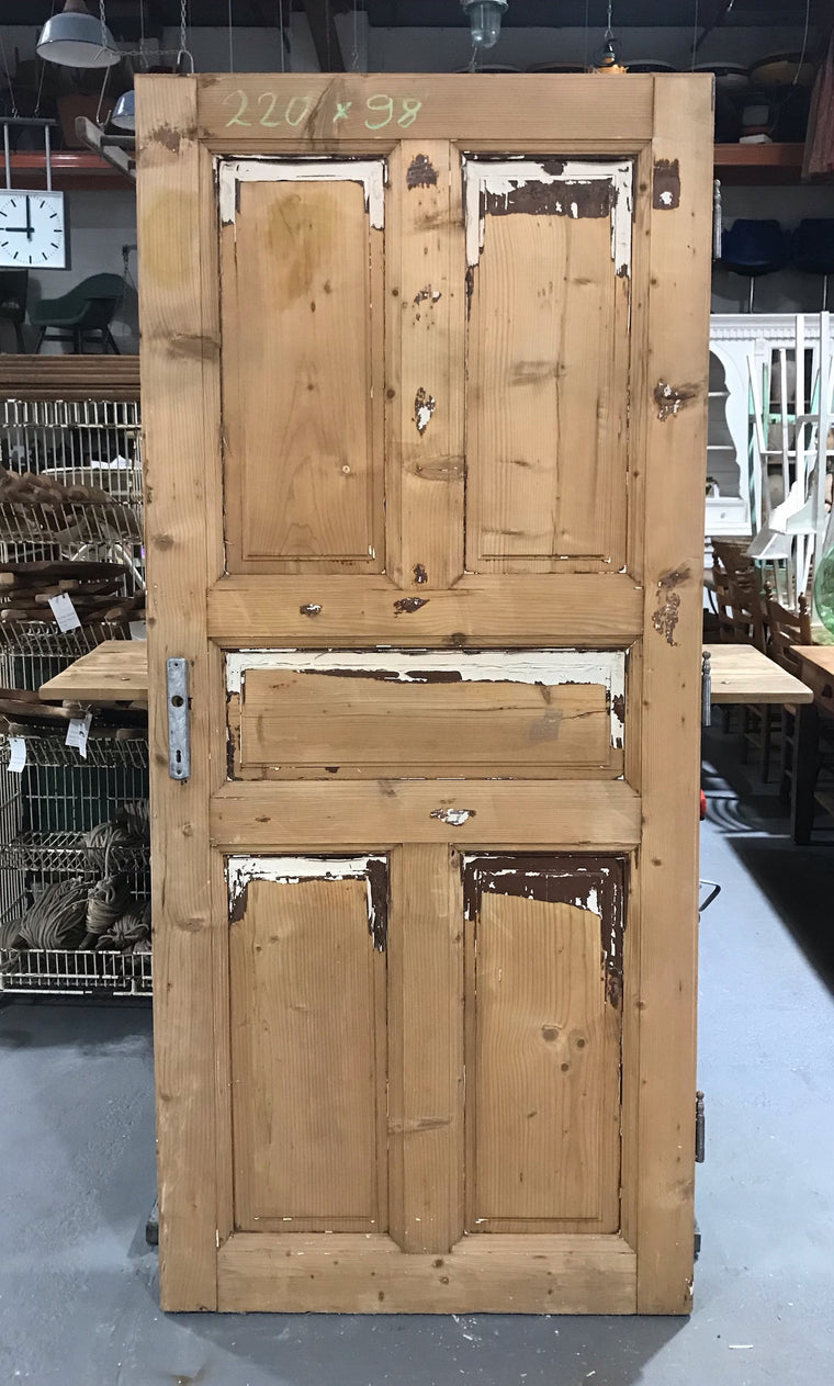 Vintage European Wooden House Door #3433/ 4