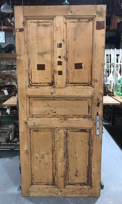 Vintage European Wooden House Door #3433/ 4