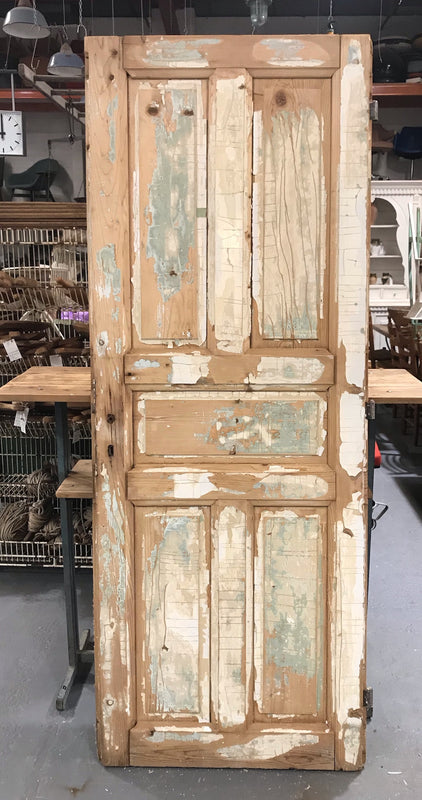 Vintage European Wooden House Door #3433/ 6