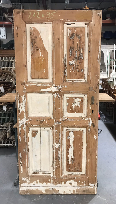 Vintage European Wooden House Door #3433/ 7