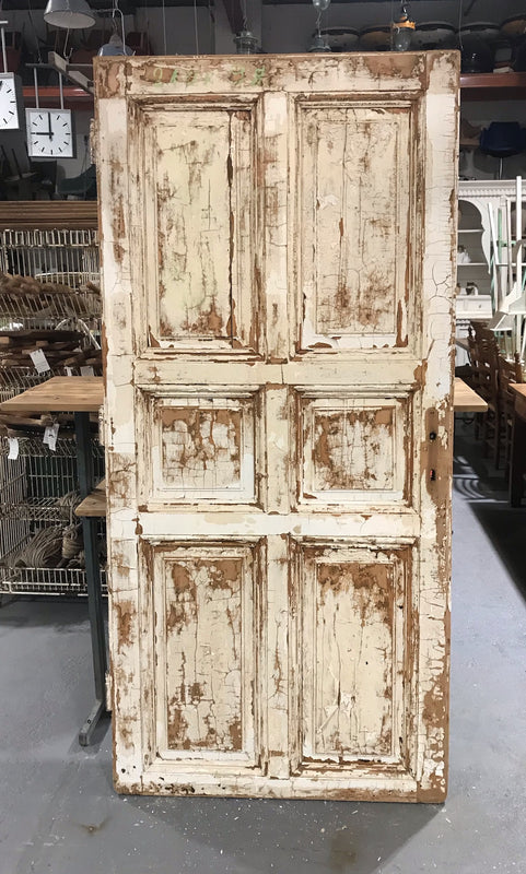 Vintage European Wooden House Door #3433/ 8