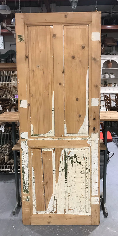 Vintage European Wooden House Door #3433/ 10