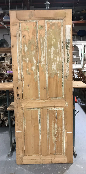 Vintage European Wooden House Door #3433/ 10