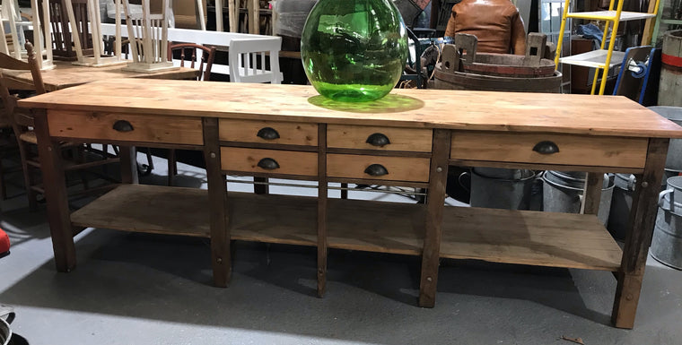 European Kitchen Island  Table # 3436