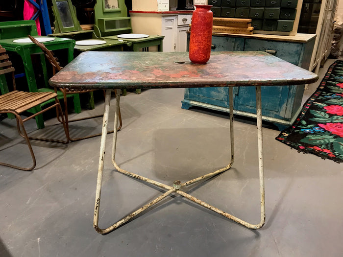 Vintage Metal Garden  Table  #3439/ 1